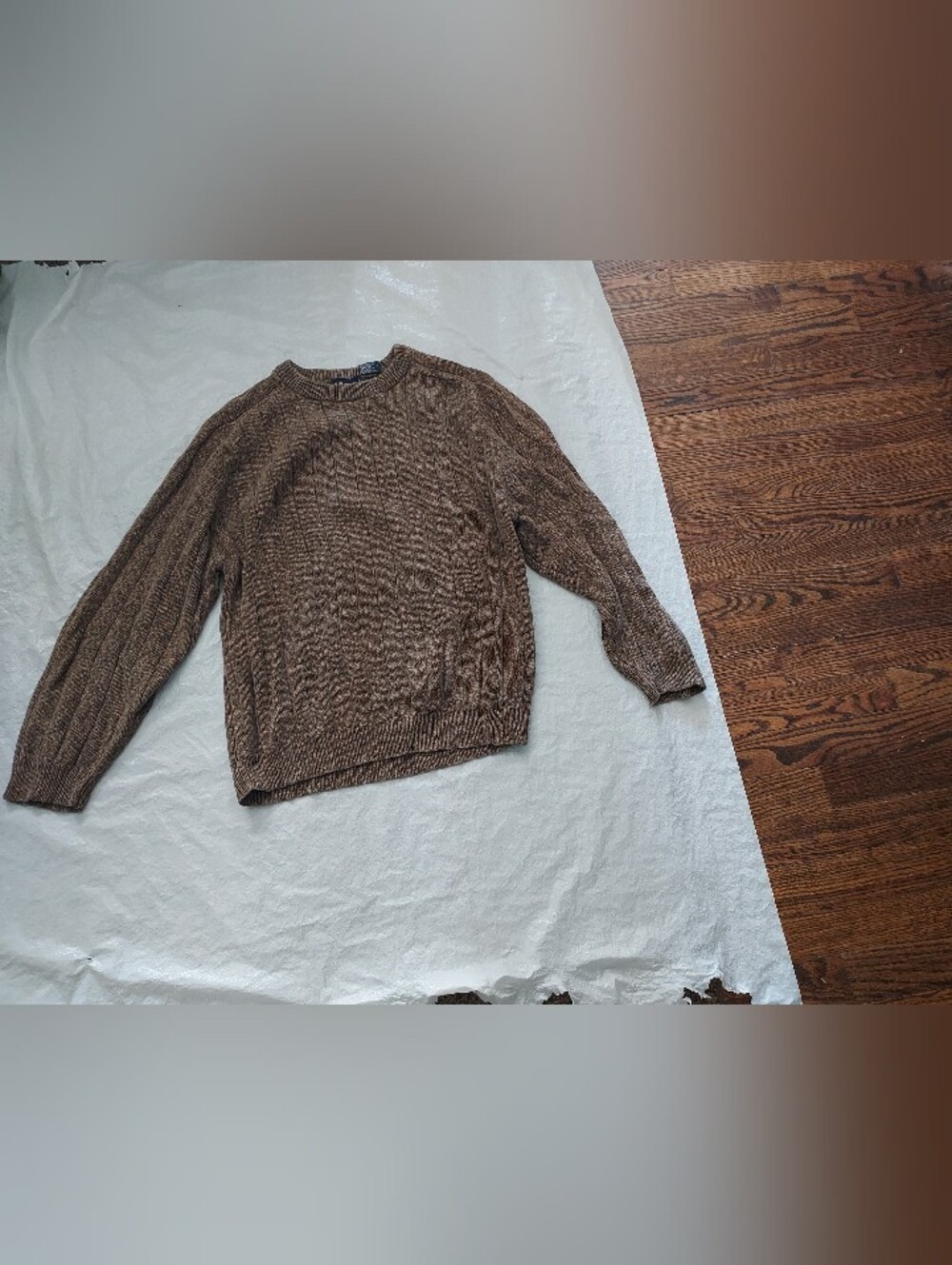 Faded Glory Brown Marled Knit Crewneck Sweater